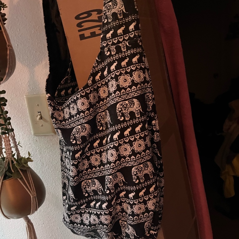 Black and White Elephant Print Top